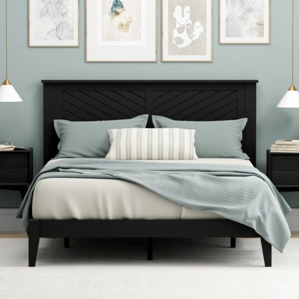 Cloud-Like White Plush Upholstered Platform Bed – King Size Luxury Bed Pakistan