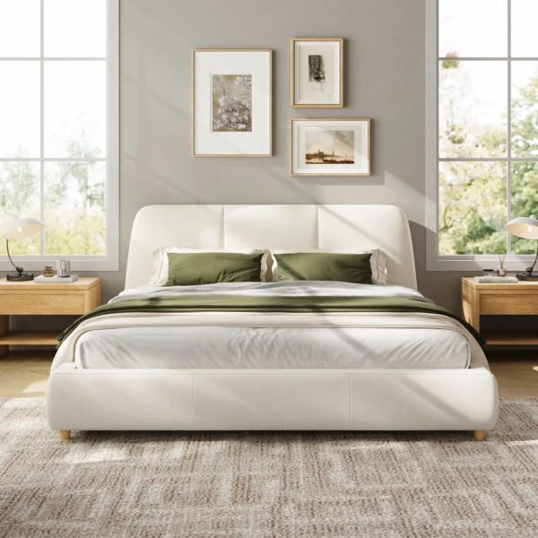 Luxury Linen Bed Frame for Pakistani Bedrooms