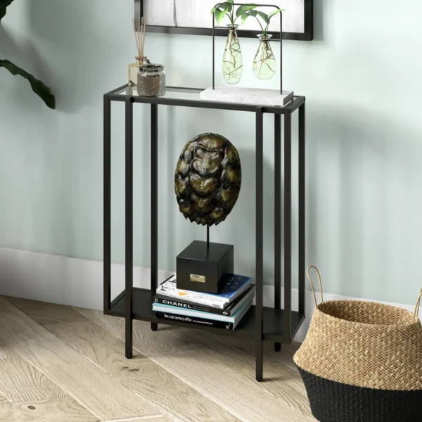 Mid-Century Glass Console Table