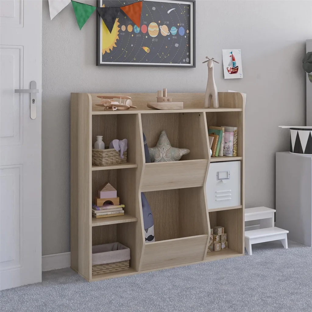 Toy and book shelf for playroom or bedroom