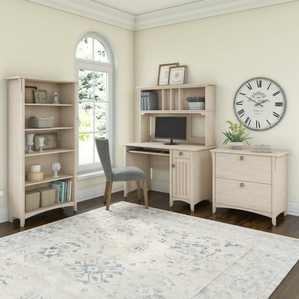 Full office furniture set with file cabinet and bookcase