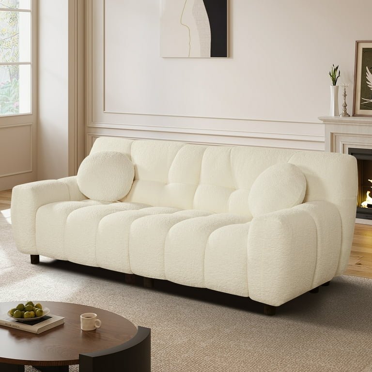 PakUnique upholstered cloud sofa in living room setup